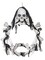 The Costume Center Pre-Lit Skull and Bone Halloween Wreath - 16.5" - White and Black